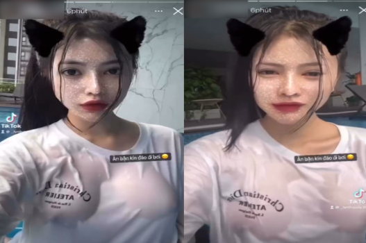 Uyên Nhi với vòng một rực lửa khiến cho bể bơi trở nên sống động hơn bao giờ hết